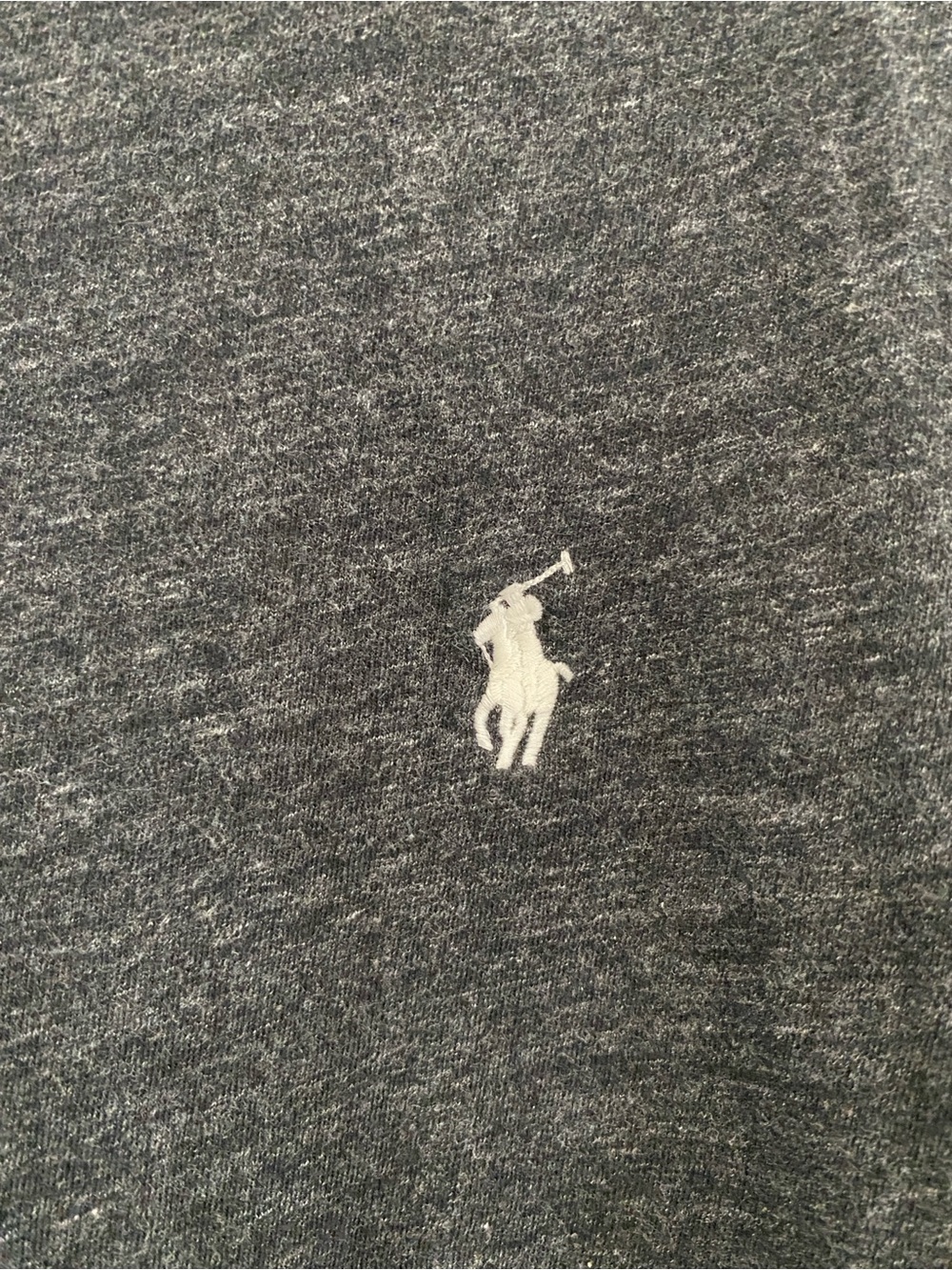 Polo Ralph Lauren Mens XL T-Shirt Grey Heather Cotton White Pony - Picture 2 of 5